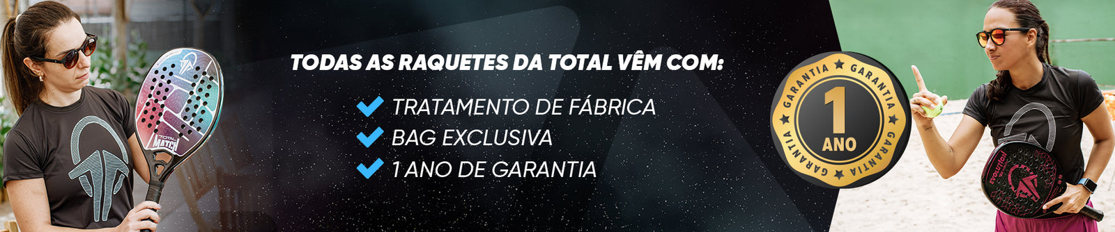 Raquetes com Tratamento de Fábrica Garantia 1 Ano