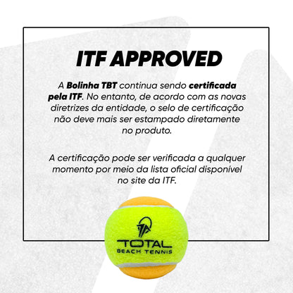 Kit 3 bolas beach tennis ITF Approved