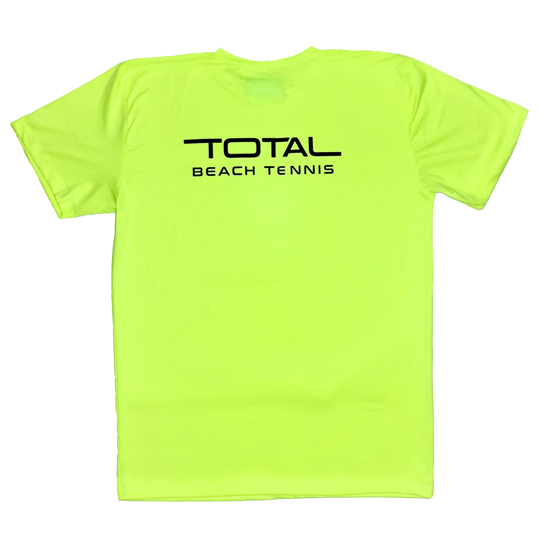 Camiseta Total Beach Tennis Training Masculina Cor Amarela Proteção UV50+