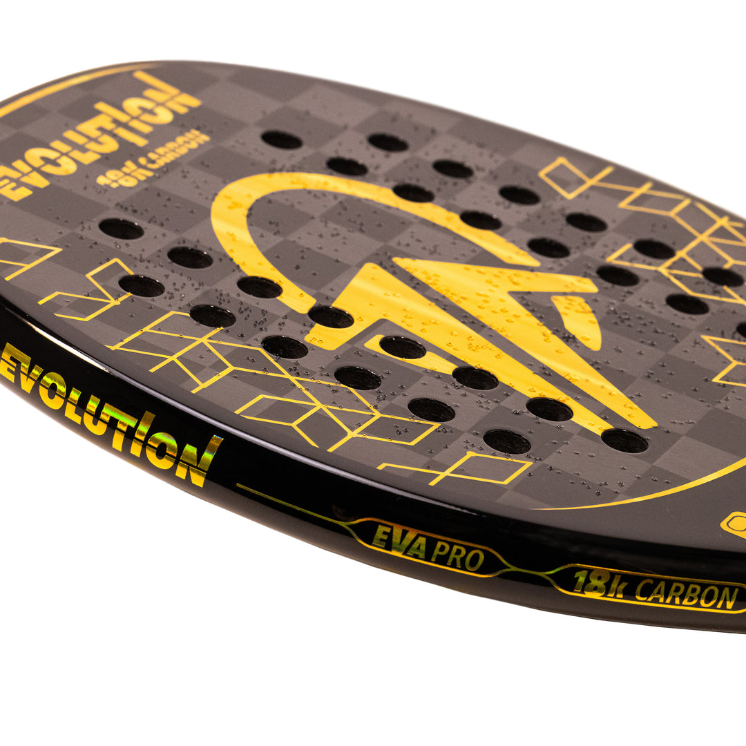 Raquete Beach Tennis Carbono 18k Total Evolution Golden 2025 + Capa