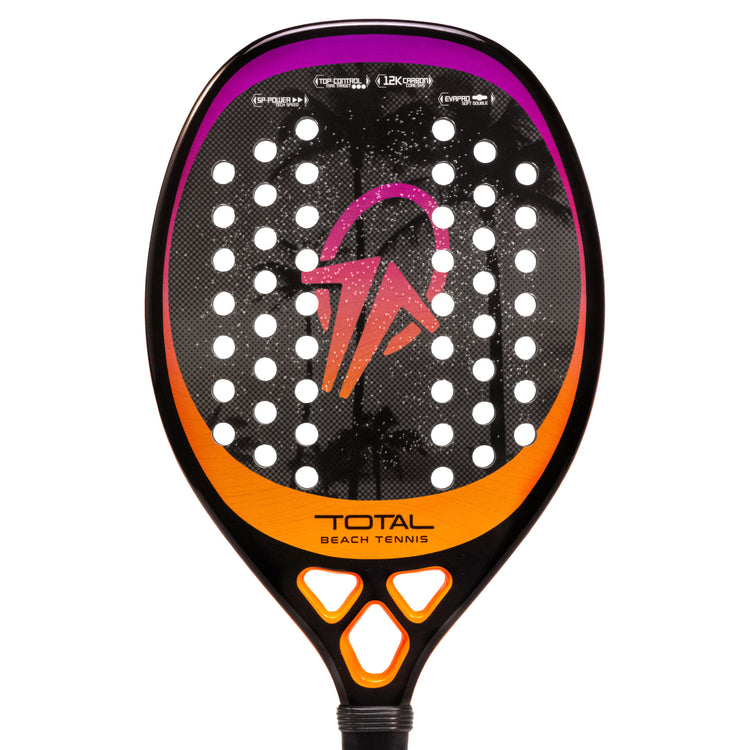 Raquete Beach Tennis Carbono 12k Total Pro Sunset + Capa - Total Beach Tennis