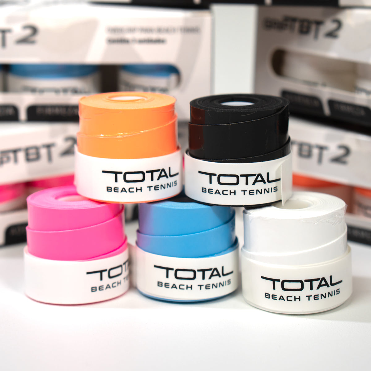 Kit Raquete Beach Tennis Total Titanium + 3 Bolas + 3 Overgrips + 1 Fita + Capa - Total Beach Tennis