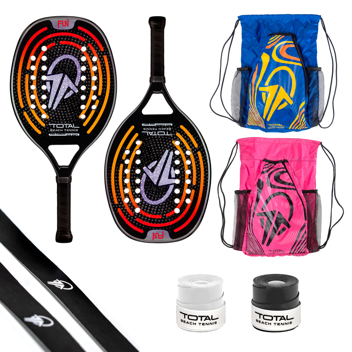 Raquete de Beach Tennis Carbono Total Fun + Capa - Total Beach Tennis