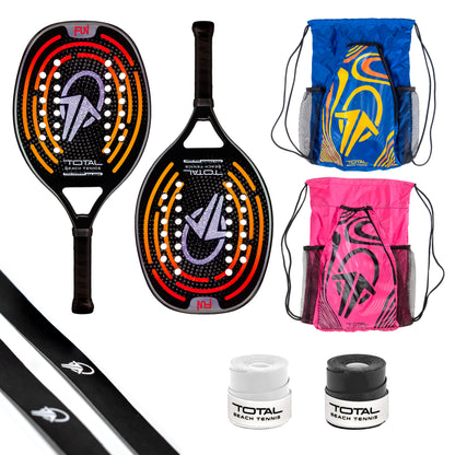 Raquete de Beach Tennis Carbono Total Fun + Capa - Total Beach Tennis
