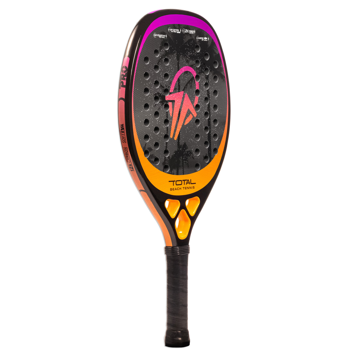 Raquete Beach Tennis Carbono 12k Total Pro Sunset + Capa - Total Beach Tennis