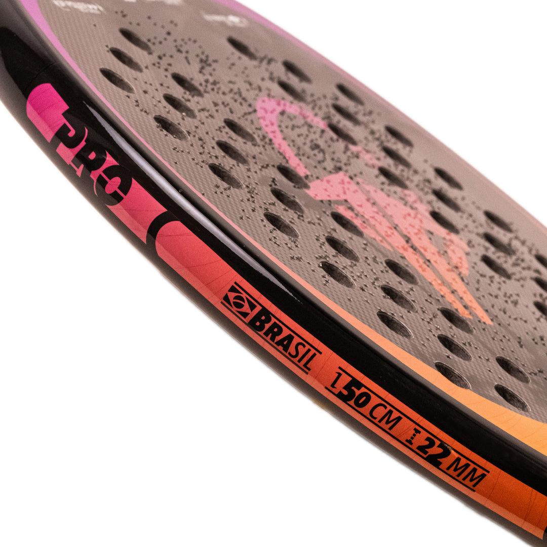 Kit Raquete Beach Tennis Total Pro Sunset + Bola + Grip + Fita + Capa