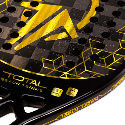 Raquete Beach Tennis Carbono 18k Total Evolution Golden + Capa - Total Beach Tennis