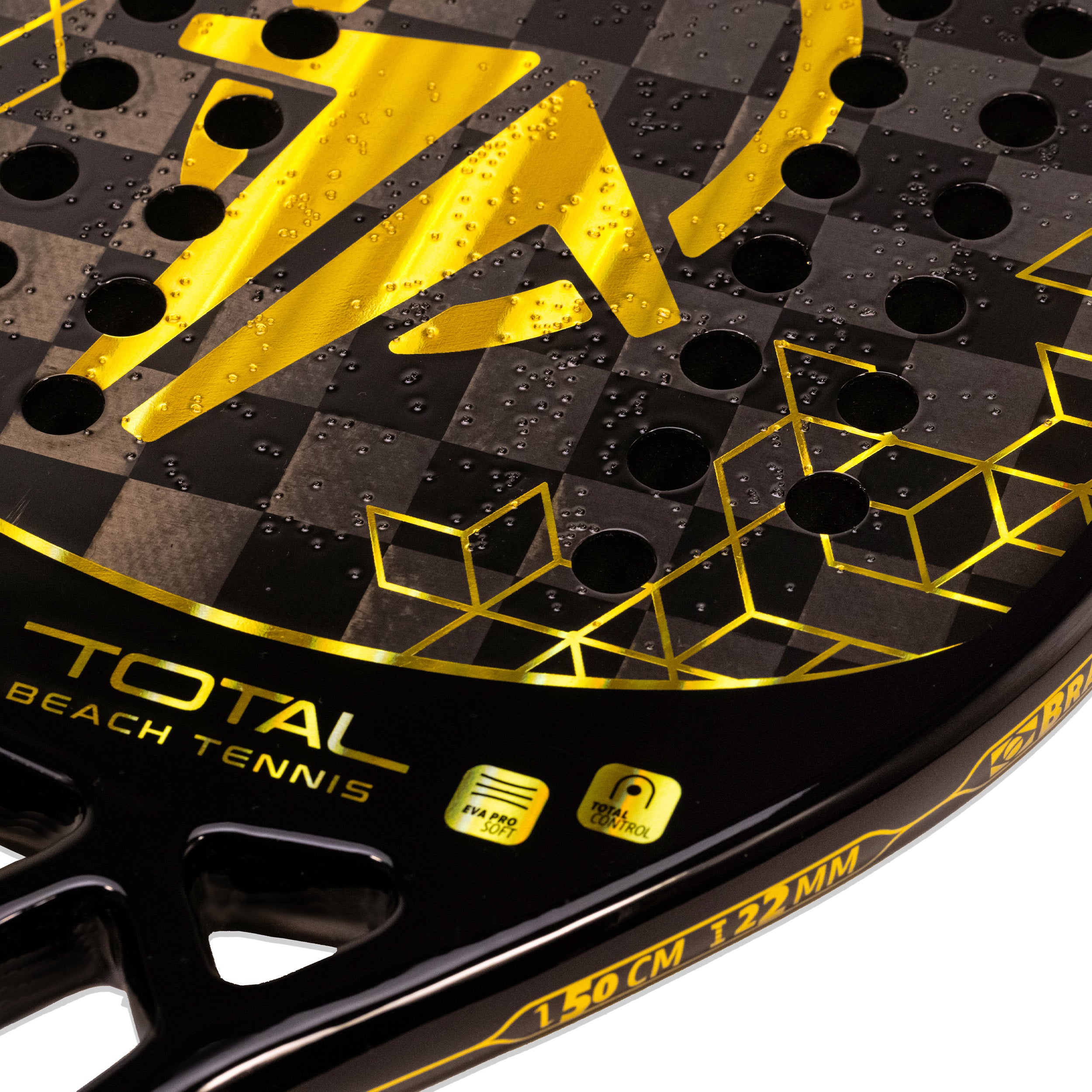 Raquete Beach Tennis Carbono 18k Total Evolution Golden + Capa - Total Beach Tennis