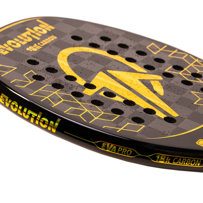 Raquete Beach Tennis Carbono 18k Total Evolution Golden + Capa - Total Beach Tennis