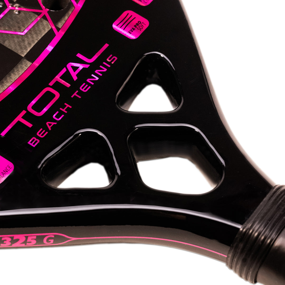 Kit Raquete Beach Tennis Total Evolution Violeta + Bola + Grip + Fita + Capa