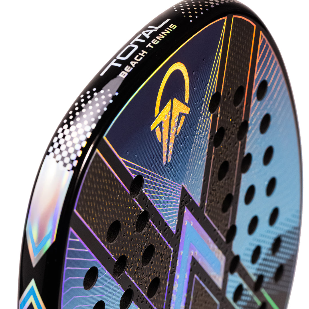 Kit Raquete Beach Tennis Total Titanium + Bola + Grip + Fita + Capa