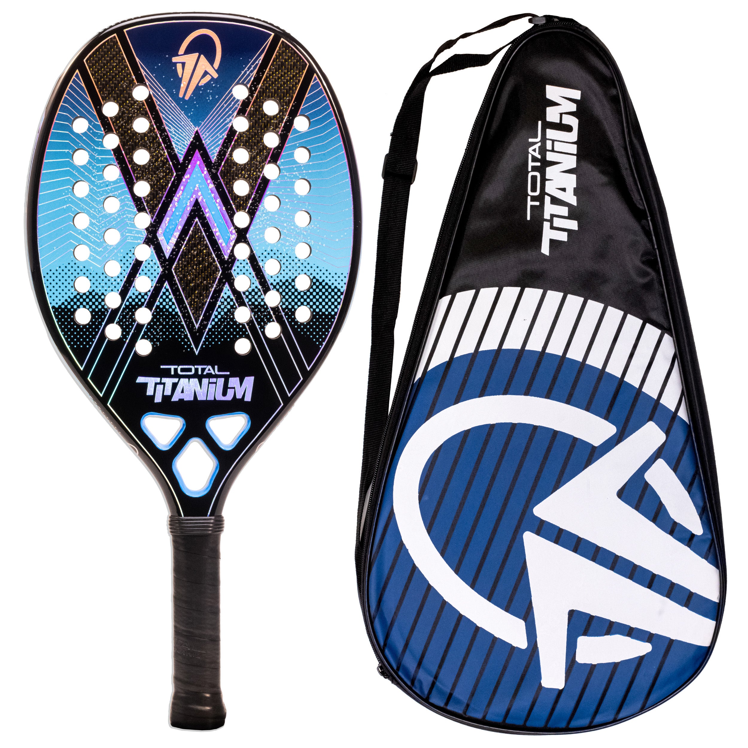 Raquete Beach Tennis Total Titanium Carbono 3k + Capa - Total Beach Tennis