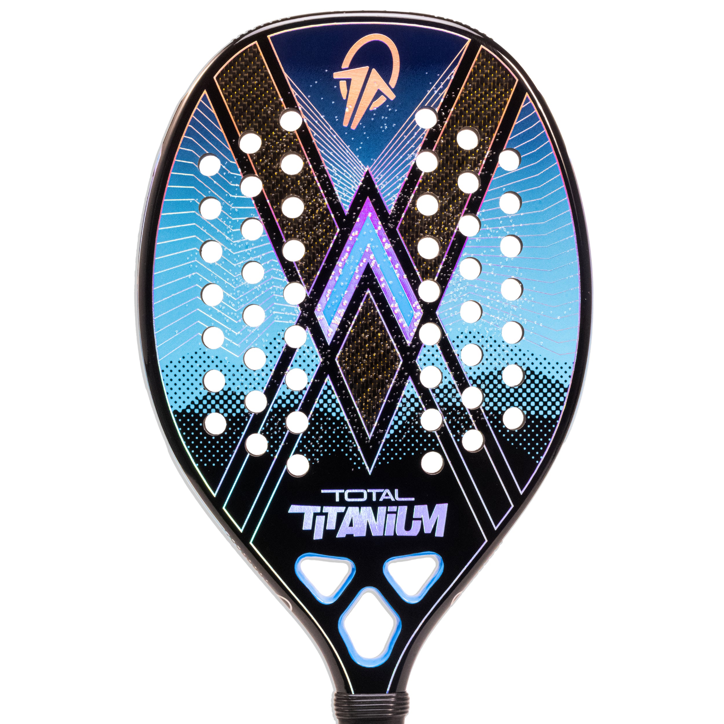 Kit Raquete Beach Tennis Total Titanium + Bola + Grip + Fita + Capa