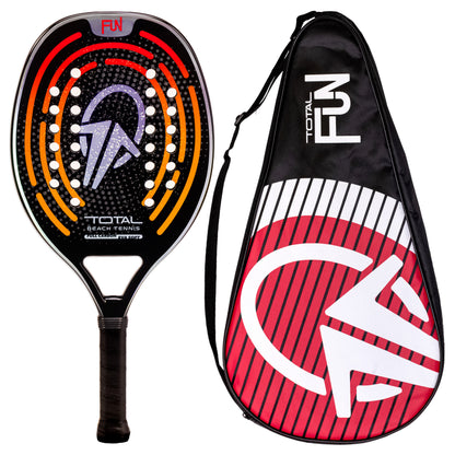 Raquete de Beach Tennis Carbono Total Fun + Capa - Total Beach Tennis