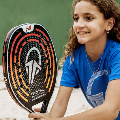 Raquete de Beach Tennis Carbono Total Fun + Capa - Total Beach Tennis