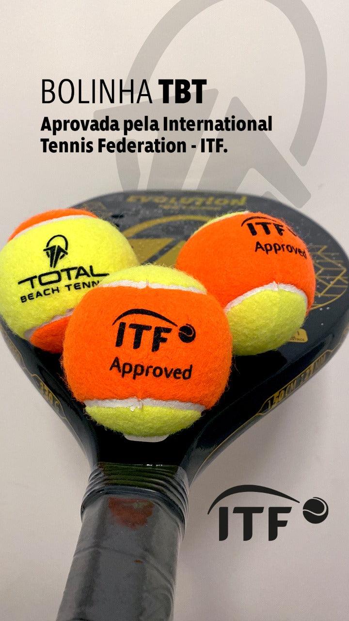Bola de Beach Tennis TBT ITF Approved - 12 Unidades - Total Beach Tennis